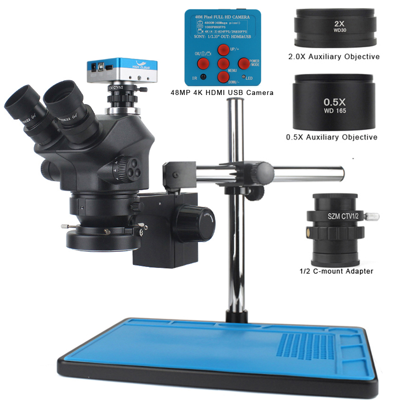48MP 4K HDMI USB Video Camera  - Simul-Focal Industrial Microscope 4K Hdmi ulasan dan harga