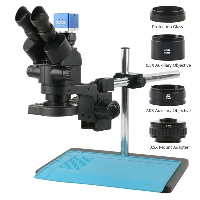 24MP 4K 1080P HDMI Video Camer - Trinocular Stereo Microscope 7X-45X ulasan dan harga