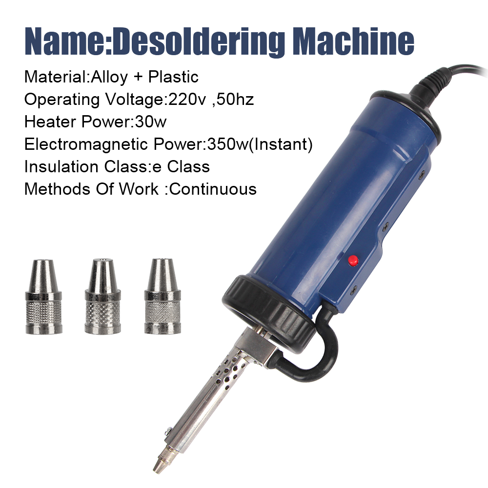 Remove Pump with 3 Suction Noz - Desoldering Pump Electric Vacuum Station ulasan dan harga